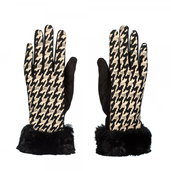 Дамски ръкавици Kama черен цвят, 3 - Kalapod.bg